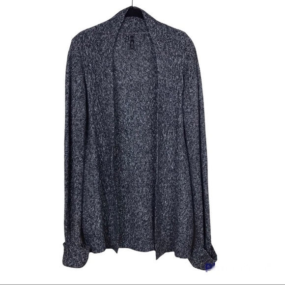 Maurices Heather Black Long Sleeve Chunky Knit Open Cardigan Sweater Size M - Picture 1 of 6